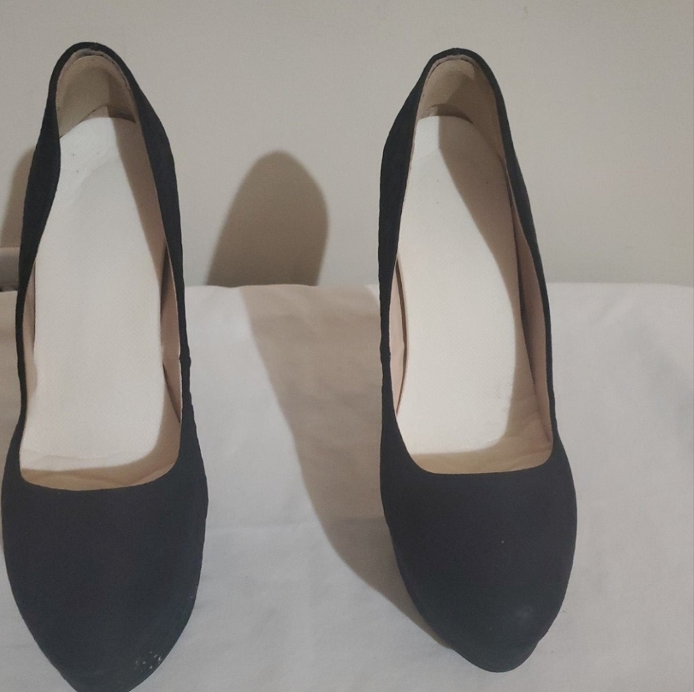 Black Suede platforms